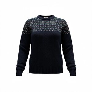 Kappa Men's Geometric Pattern‎ Wool Blend Sweater Navy Multicolor XL Italy